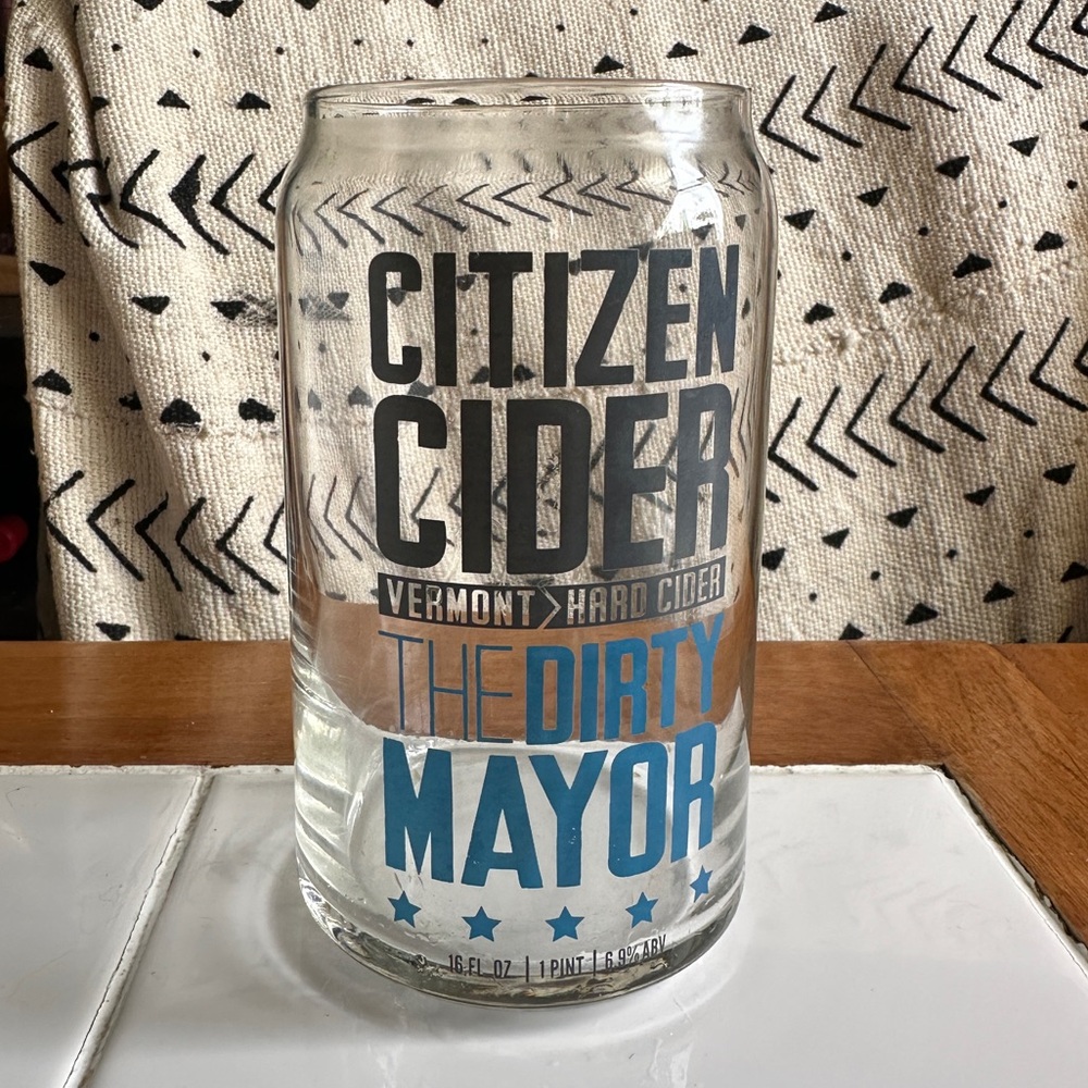 Citizen Cider Dirty Mayor pint glass